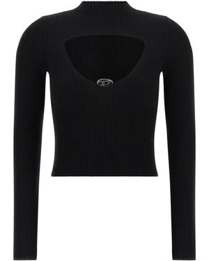 DIESEL Knitted Logo Sweater - Black