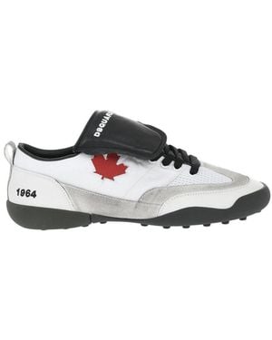 DSquared² Logo Vintage-Effect Sneakers - White