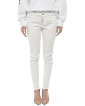 DSquared² Skinny Mid Rise Jeans - White