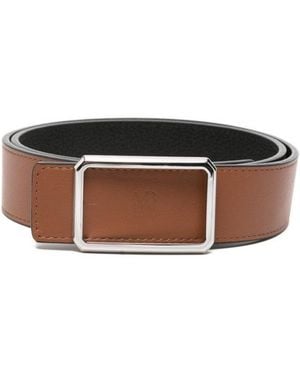 Maison Boinet Rectangular Buckle Belt - Brown