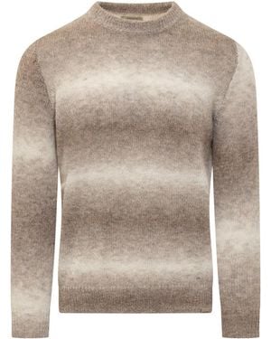 Woolrich Ombre Crew Neck Sweater - Gray