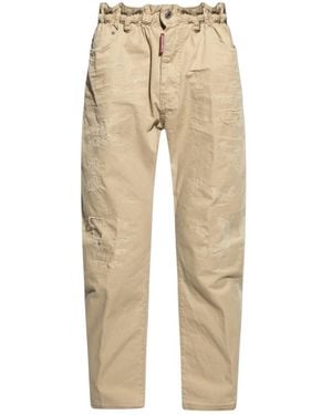 DSquared² Distressed Chino Pants - Natural