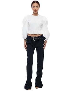 Off-White c/o Virgil Abloh Dark Slim Pleated Pant - Blue