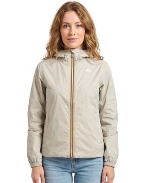 K-Way Solid Hood Reversible Jacket - Natural
