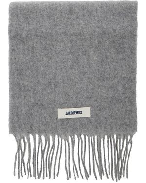 Jacquemus Textured Scarf - Grey