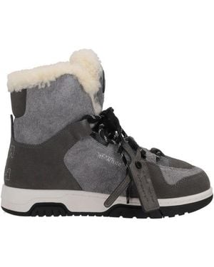 Off-White c/o Virgil Abloh Shearling Suede Snow Boots - Grey