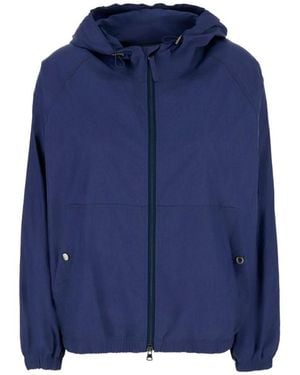 DUNST Solid Hood Jacket - Blue
