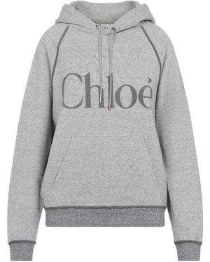 Chloé Logo Hoodie - Grey