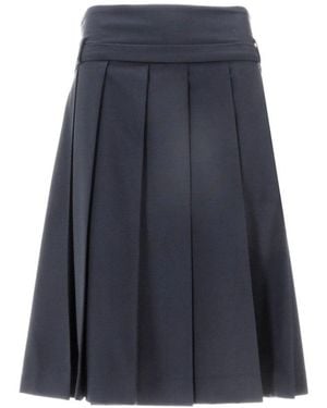 Vivetta Pleated Midi Skirt - Blue