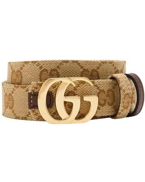 Gucci Gg Buckle Belt - Natural