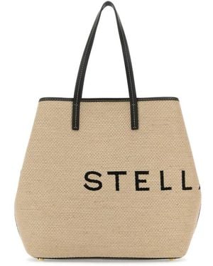 Stella McCartney Jacquard-Logo Tote Bag - Natural