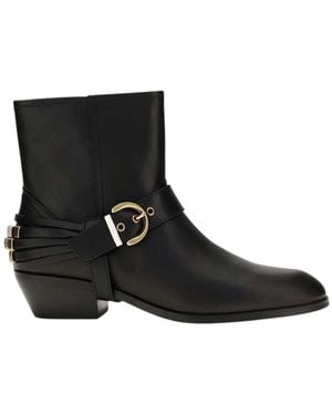 Pinko Leather Jane Boots - Black
