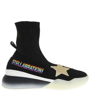 Stella McCartney Sock High-Top Sneakers - Black