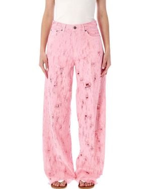 Haikure Relaxed High Rise Jeans - Pink