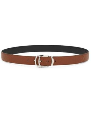Ferragamo Textured Reversible Belt - Brown