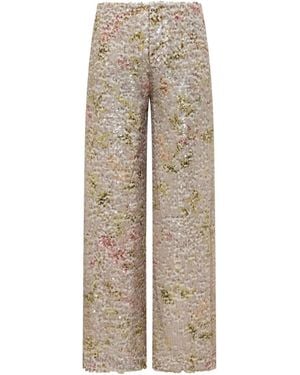 Alberta Ferretti Embellished Regular Pants - Natural