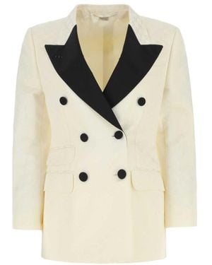 Gucci Block Peaked Lapel Jacket - Natural