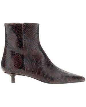 Aeyde Leather Ankle Boots - Brown