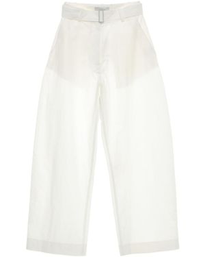 Studio Nicholson Round Leg Cotton Pants - White