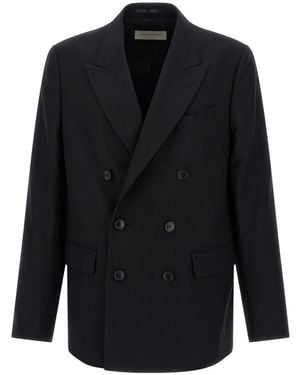 Dries Van Noten Peaked Lapel Blazer - Black