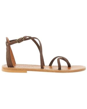K. Jacques Open-Toe Sandals - Brown