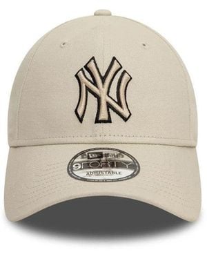 KTZ Natural Ny Yankees Logo Baseball Hat - White