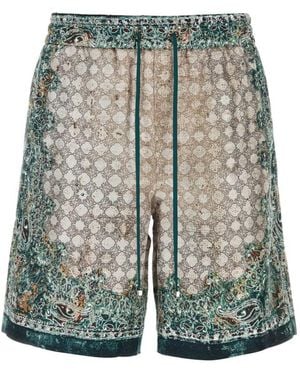 Amiri Paisley Bermuda Shorts - Gray