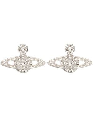 Vivienne Westwood Crystal Embellished Earrings - White