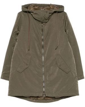Herno Solid Hood Jackets - Green