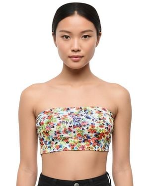 DSquared² Floral Strapless Top - Multicolor