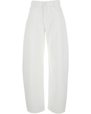 PINKO パンツ ホワイト系 Pinko Pants With Logo Patch On The Back And Chain Detail