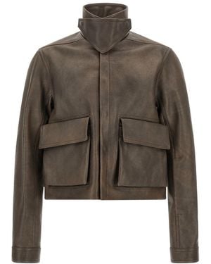 Rick Owens Washed Solid Jacket - Brown
