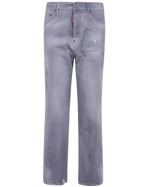 DSquared² Loose Distressed Jeans - Gray