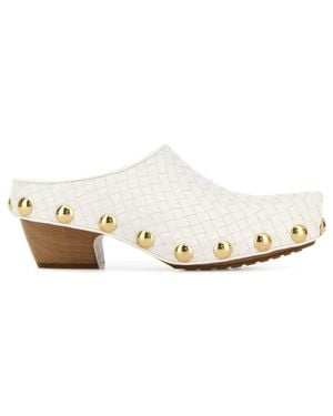 Bottega Veneta Woven Mules - White