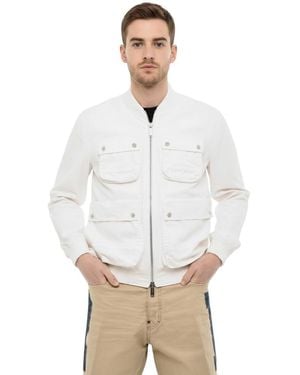 DSquared² Regular Bomber Jacket - White