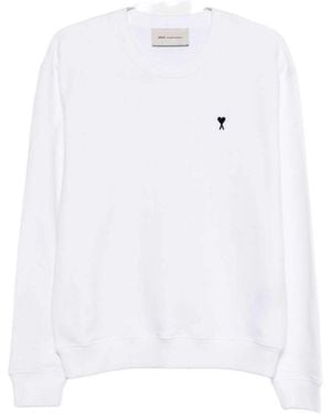 Ami Paris Crew Neck Sweatshirt - White