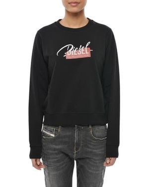 DIESEL Logo Crew Neck Sweatshirt - Black