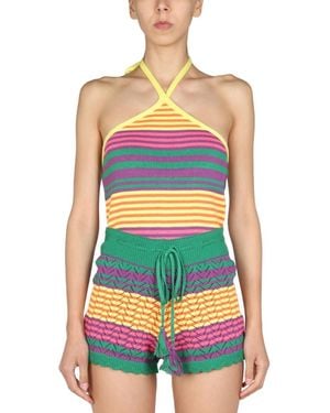 Gallo Stripes Halter Neck Top - Multicolor