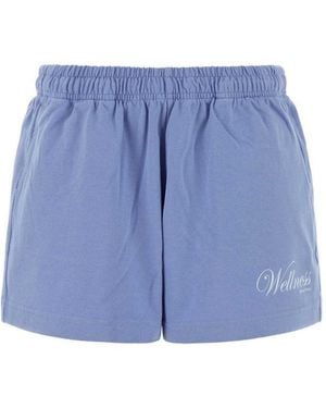 Sporty & Rich Light Logo Short - Blue