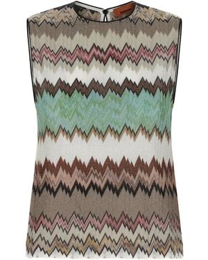 Missoni Zigzag Lam Top - Gray
