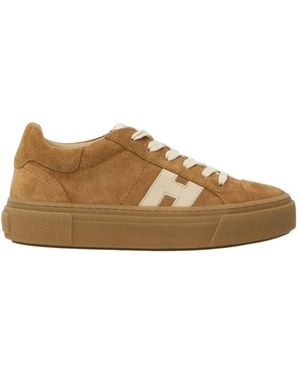 Hogan Logo Crosswind Sneakers - Brown