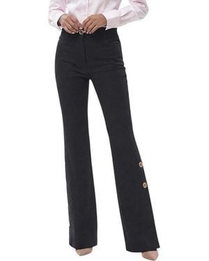 Patou Bootcut Flat Front Pants - Blue