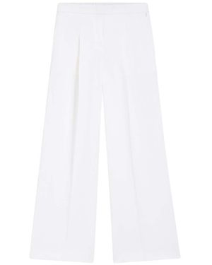 BOSS Relaxed Flat Front Pant - White