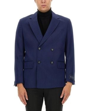 BOSS Solid Blazer - Blue