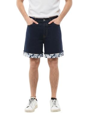 Burberry Solid Shorts - Blue