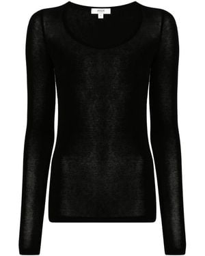 Agolde Corey Scoop Neck Top - Black