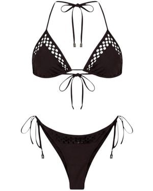 The Attico Perforated Swimwear - Black