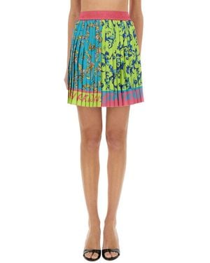 Versace Jeans Couture Pleated Mini Skirt - Green