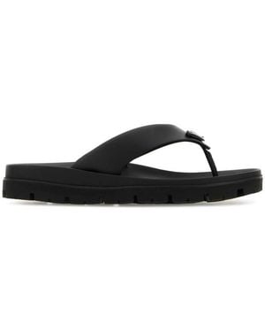 Prada Solid Lifestyle Sandals - Black