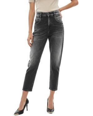 DIESEL Tapered High Rise Jeans - Black